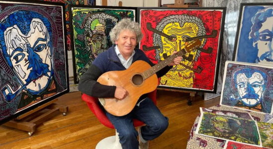 Robert Combas chante Sète et Brassens à Tours (Photo Combas)