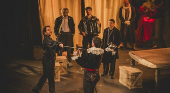 Édouard Baer est Cyrano de Bergerac à l'Espace Malraux de Joué-lès-Tours. (photo Matthieu Gerbaud)